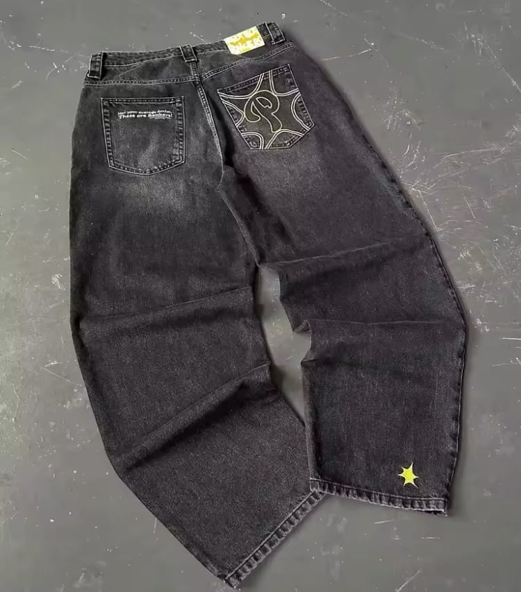 Women’s Y2K printed baggy jeans