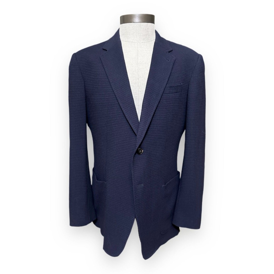 Armani Collezioni Single-Breasted Technical Waffle-Knit Jacket 42R Pre-ICON D/C