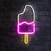 18” x 8” inch LED Neon White & Pink IceCream Popsicle