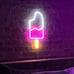 18” x 8” inch LED Neon White & Pink IceCream Popsicle