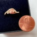 10k Solid Yellow Gold Rose & leaf Estate Ring (size 5.25 ) (2.13g)