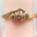 10k Solid Yellow Gold Rose & leaf Estate Ring (size 5.25 ) (2.13g)
