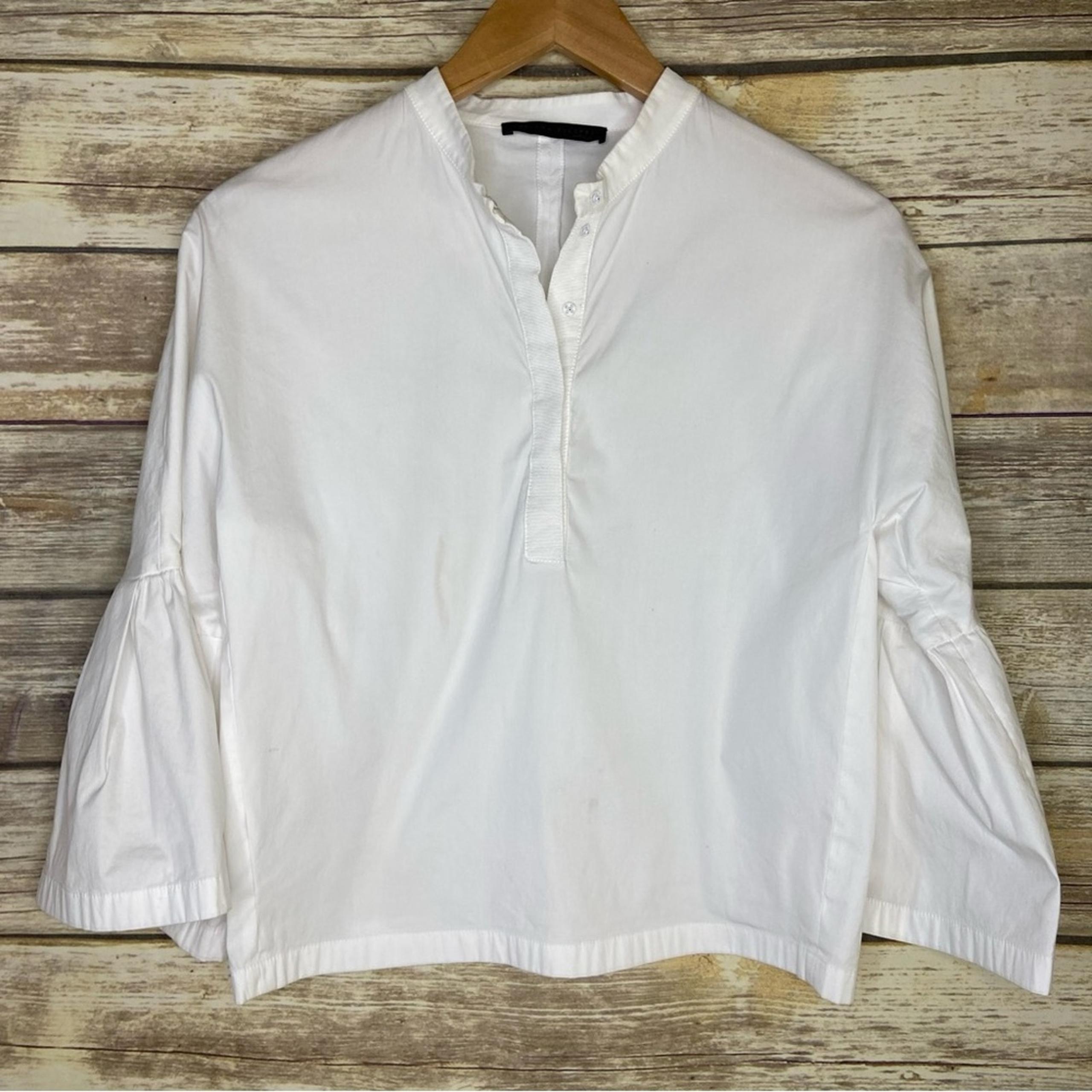 Fabiana Filippi XXS White Cotton bell sleeve blouse