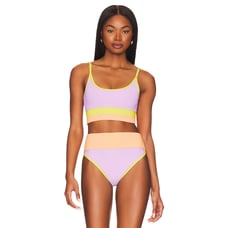 Beach Riot Eva Bikini Top in Sundazed Colorblock Size XL