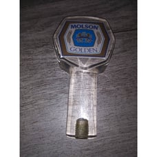 Molson Golden Canadian Beer Ale Vintage Tap Keg Handle Knob Tapper Acrylic