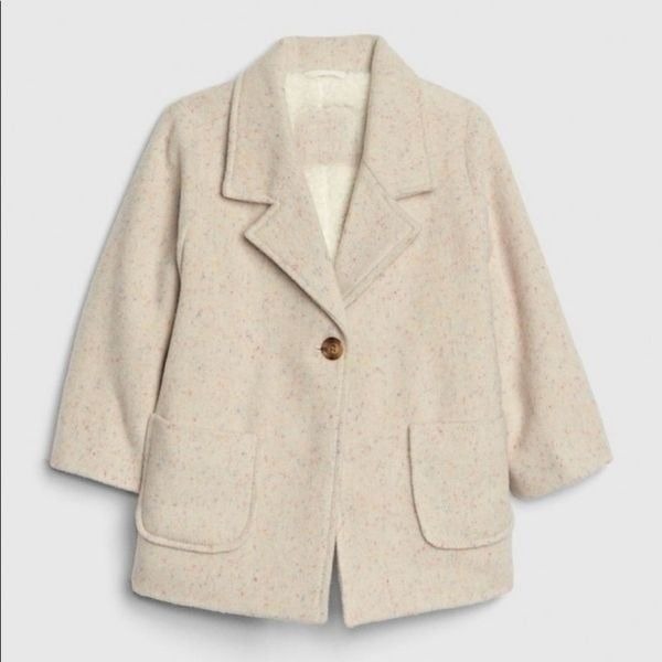 Gap Toddler Speckle Sherpa-Lined Car Coat size 2T