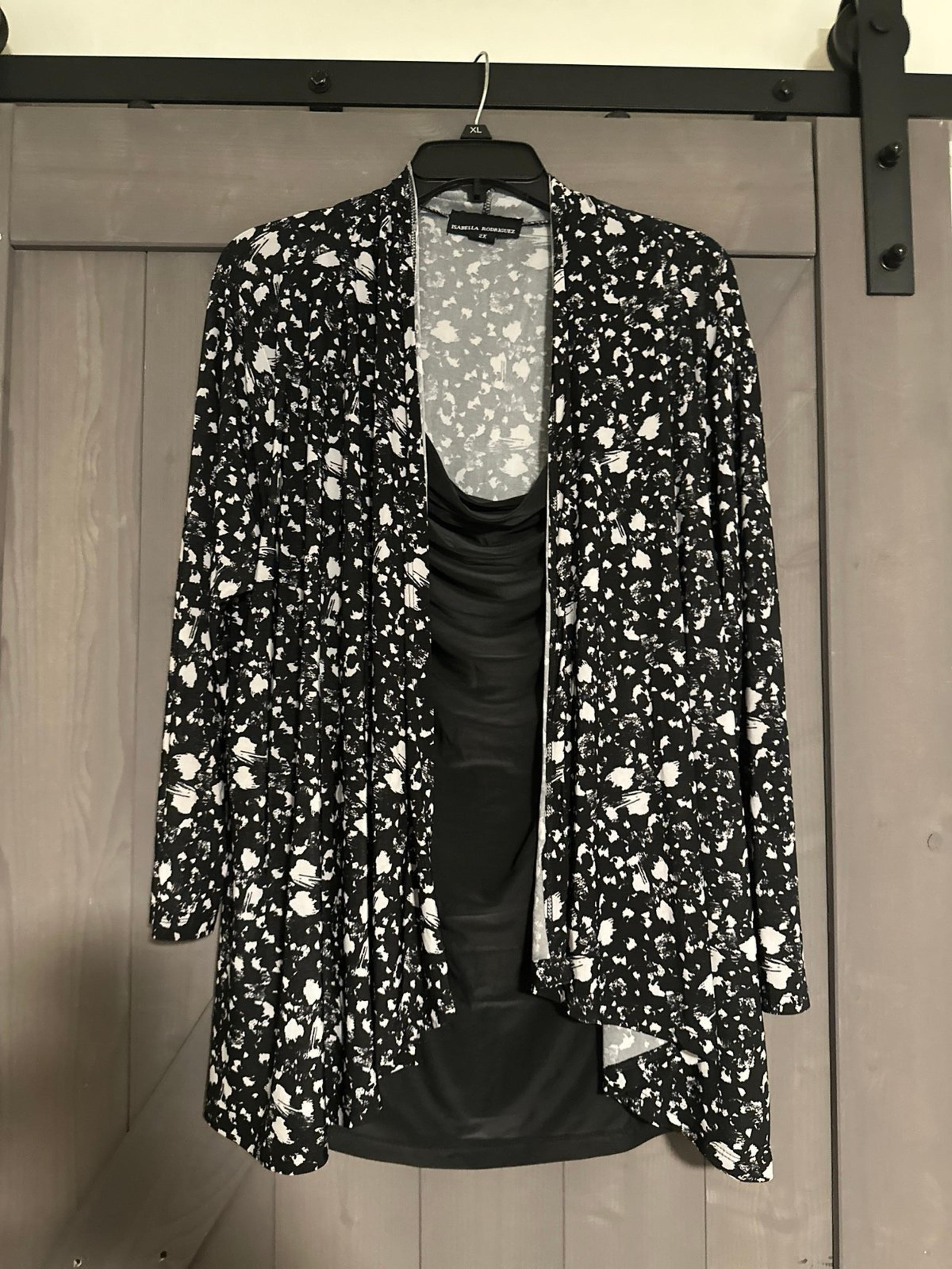 RESERVED Cardigan top with shirt size 2XL