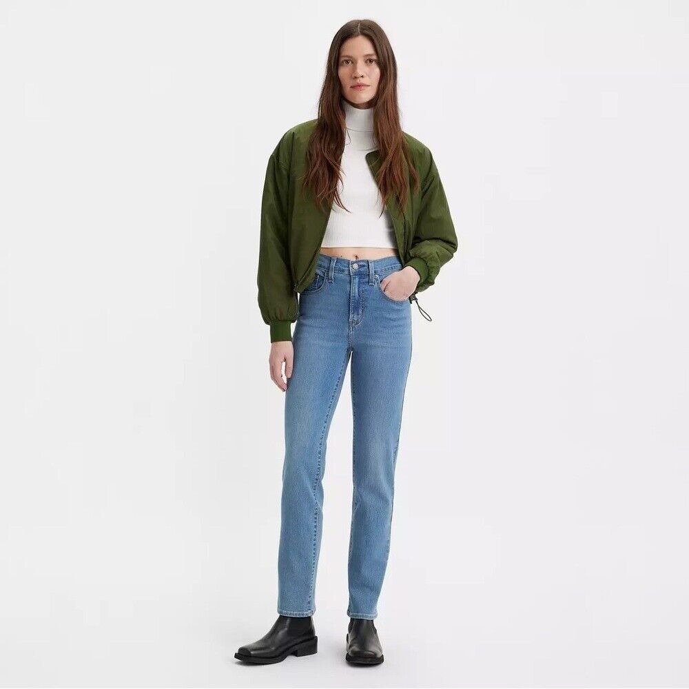 LEVI'S 724 HIGH RISE SLIM STRAIGHT CROPPED WOMEN'S JEANS