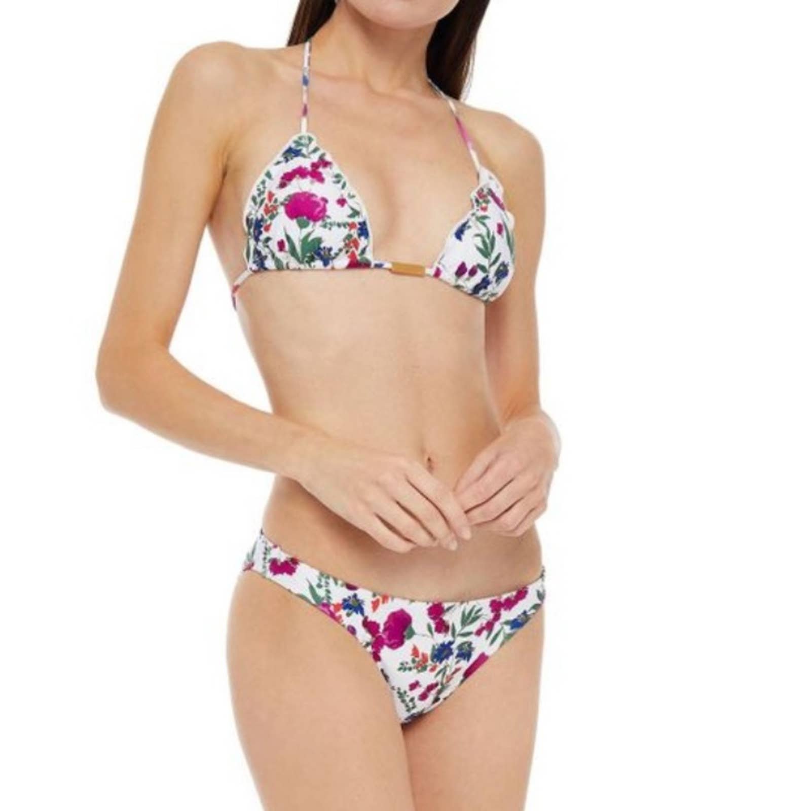Vix Paula Hermanny floral bia tube triangle bikini