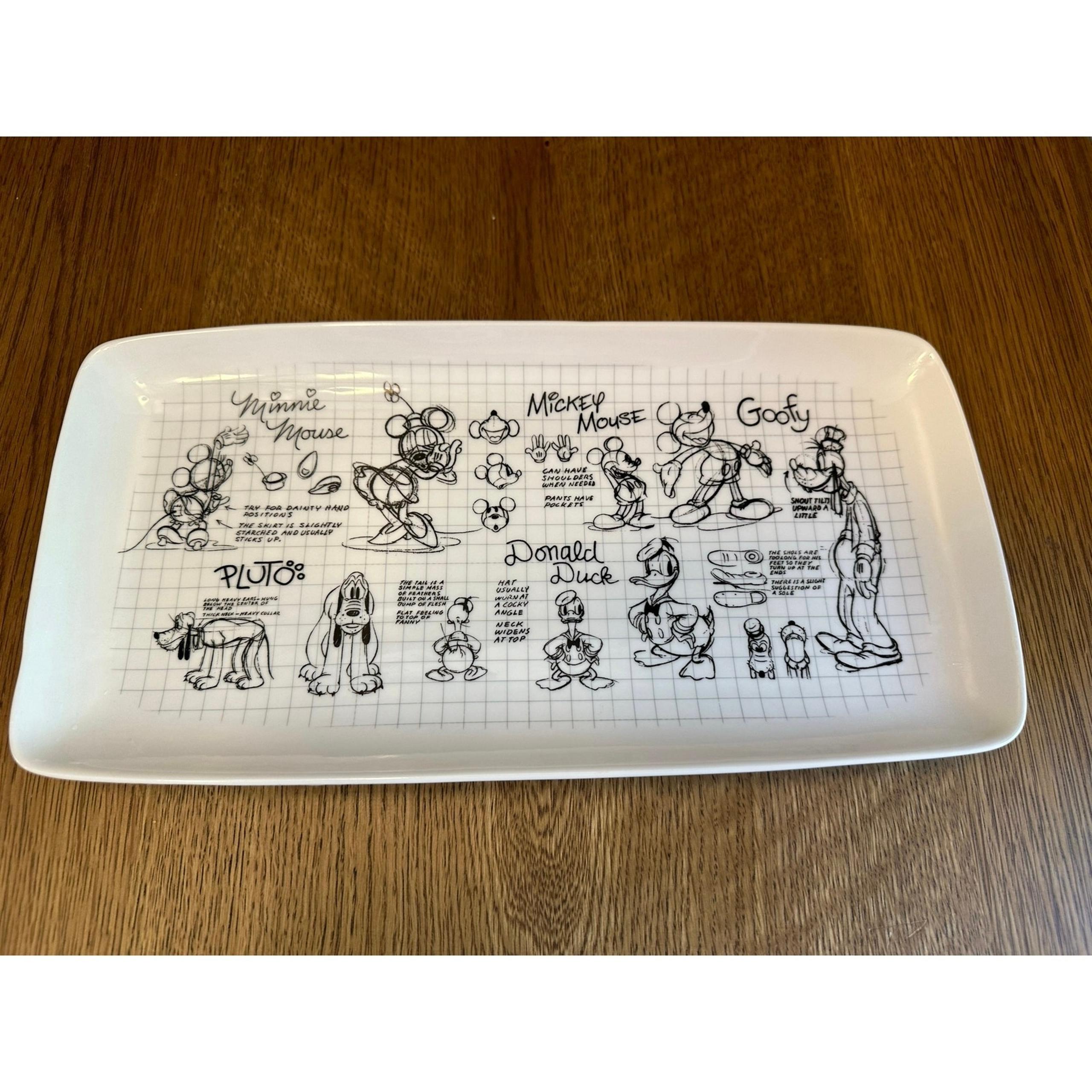 Disney 90 Years of Magic Sketchbook Mickey Mouse & Friends Rectangular Platter