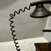Vintage Metal Phone Wooden Clock Large Working 21”