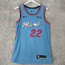 Nike Swingman Miami Heat Blue Vice City Edition Jimmy Butler Jersey 44 (Medium)