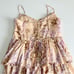 House of Harlow 1960 Margarita Pink Floral Print Bustier Corset Midi Dress M