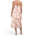 House of Harlow 1960 Margarita Pink Floral Print Bustier Corset Midi Dress M