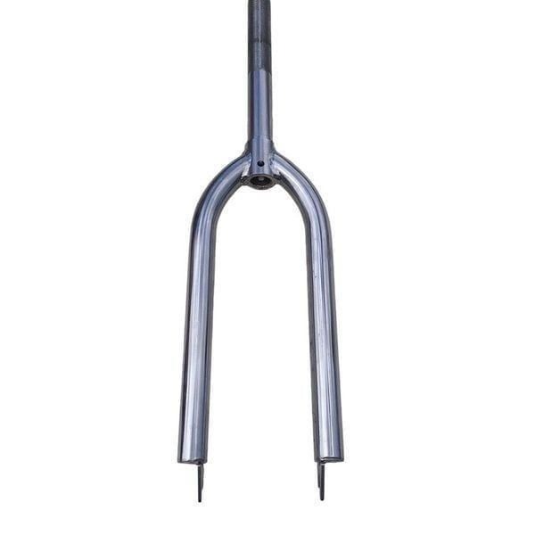 BMX GUC+ Bike Fork- 330mm Fork- 185mm Steer Tube Silver Chromoly