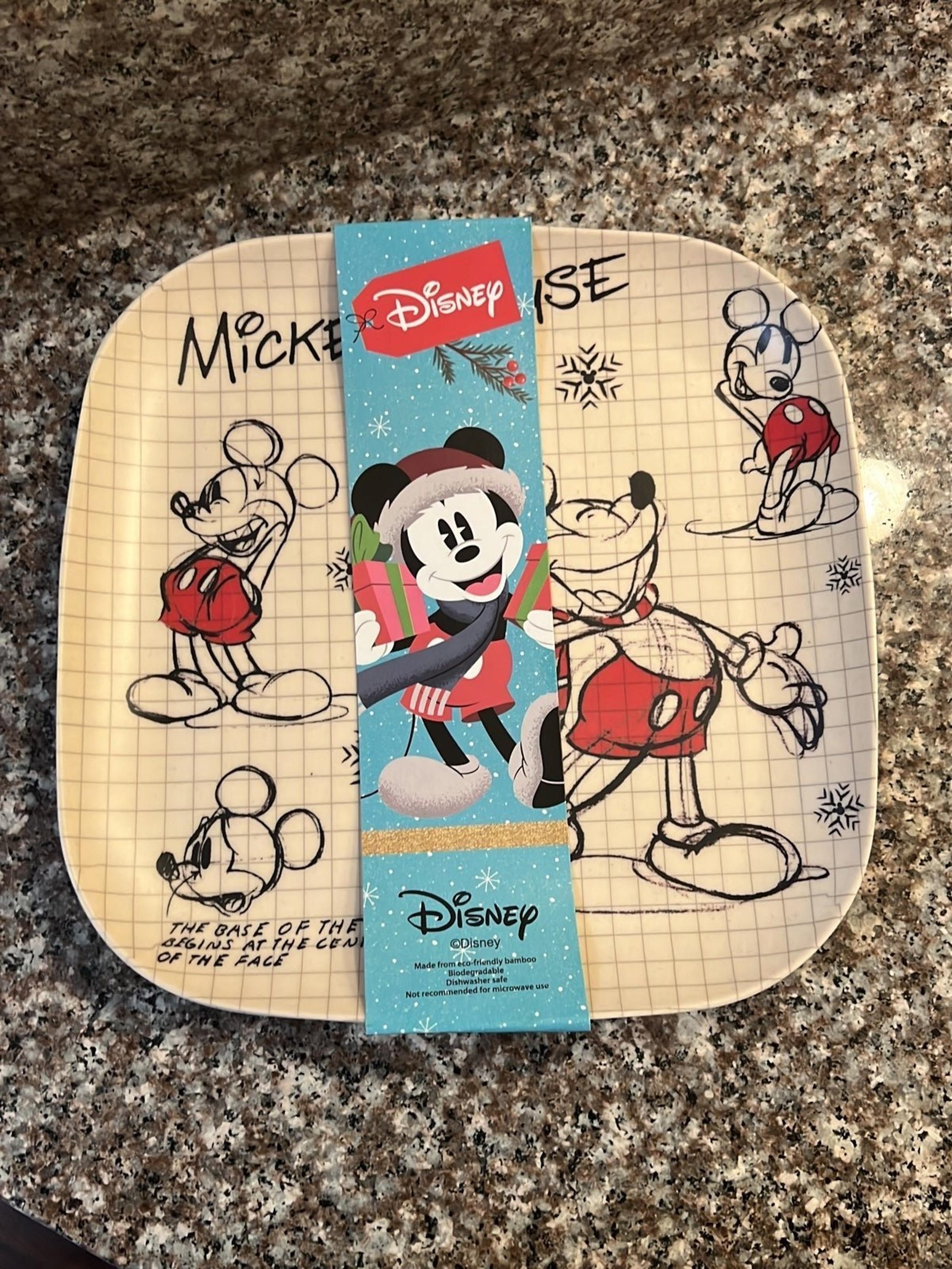 Disney holiday bamboo plates set of 4