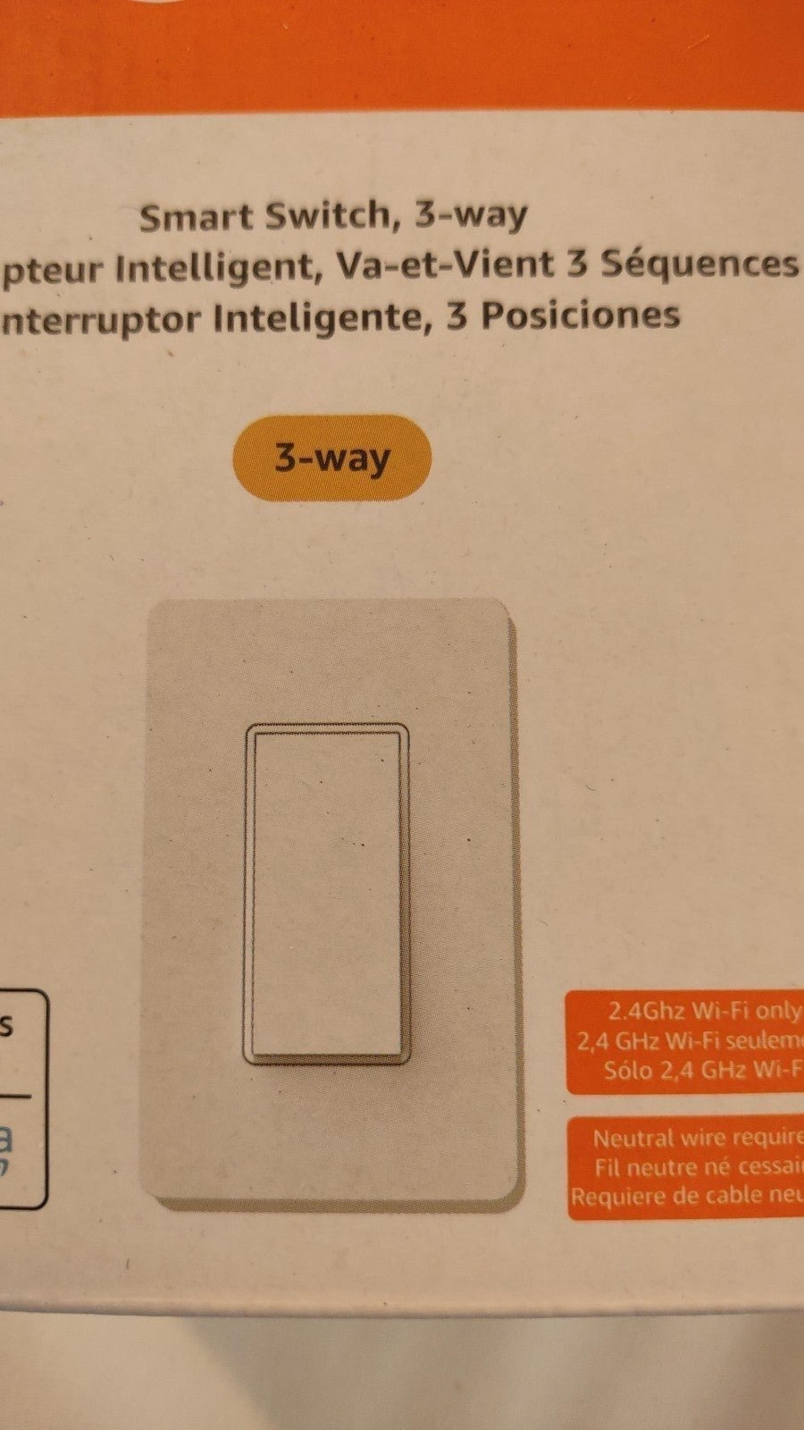 Smart switch 3-way Amazon Basics works with Alexa