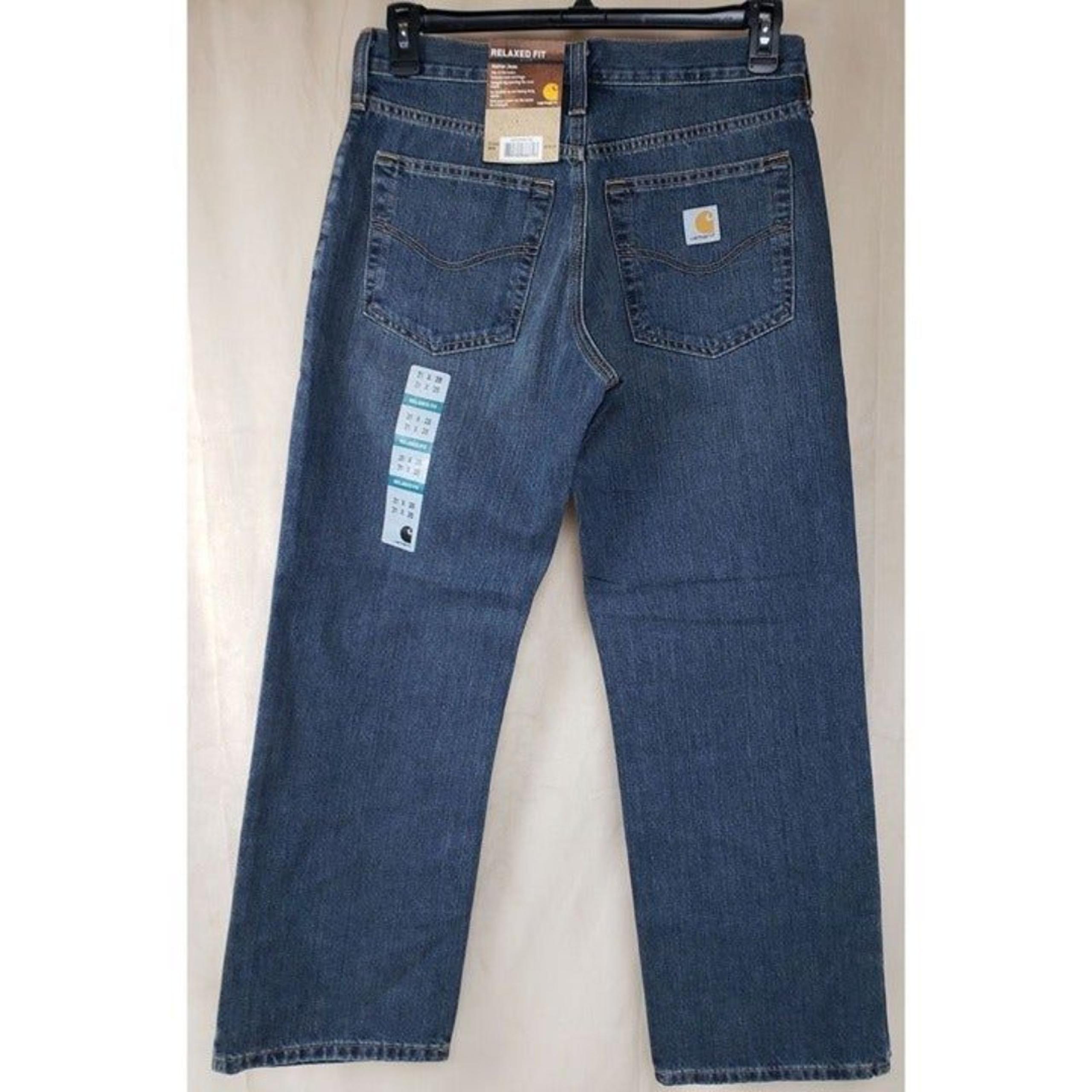 Carhartt Men's 31x28 Holter Jean Relaxed Fit Bed Rock Denim 101483 968