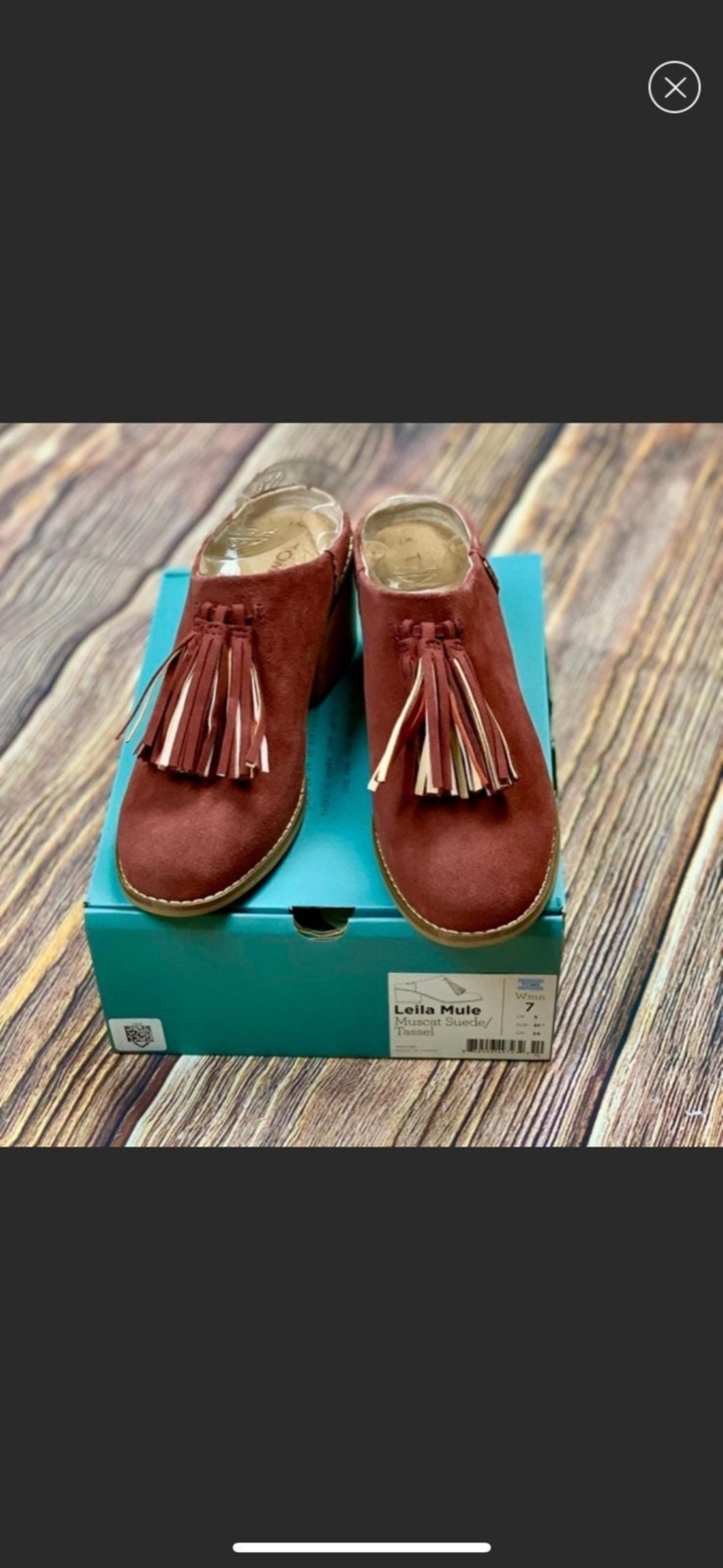 New Tom's Leila Tassel Mule
