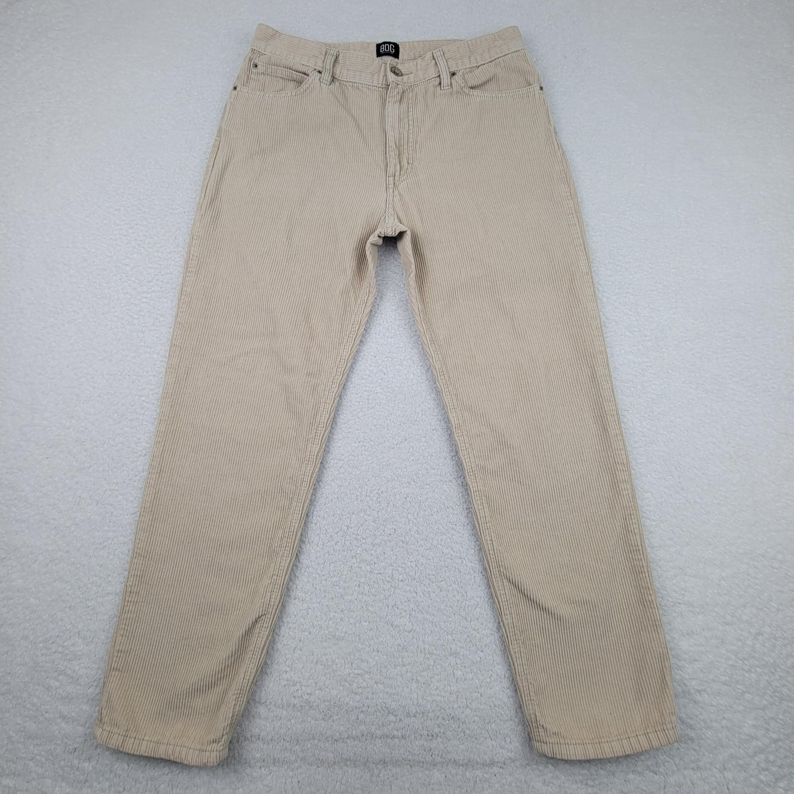 BDG Urban Outfitters Corduroy Pants Mens 32x27 Beige Dad Fit Casual Retro Style