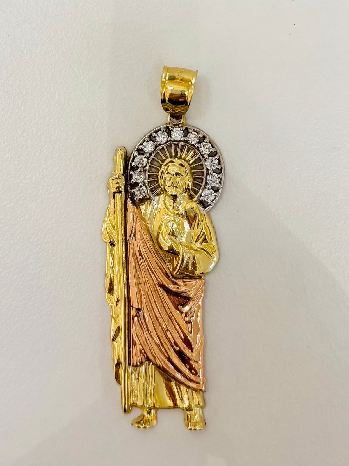 10K Real Gold St. Jude Pendant XL Size