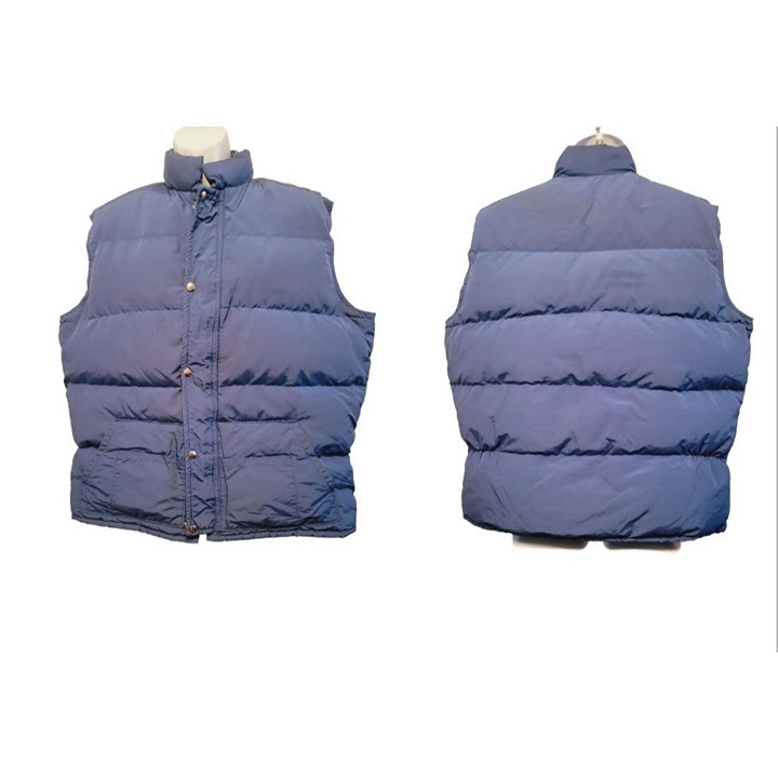 WALLS BLIZZARD PRUF Down Insulated Puffer Vest Mens XL Navy Blue Vintage 80s