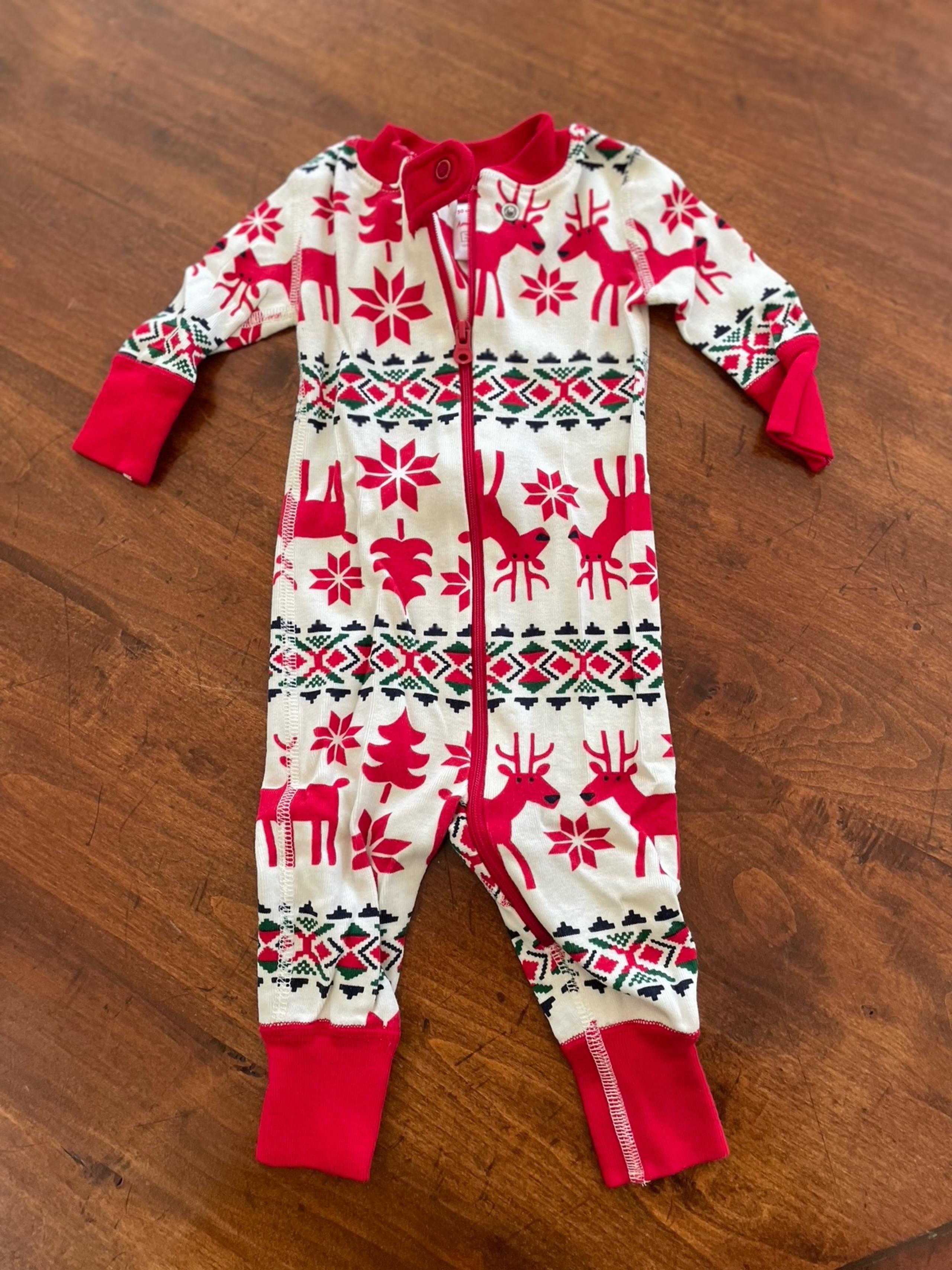 Hanna Andersson Baby Holiday Zip Sleeper Christmas Pajamas with Reindeer