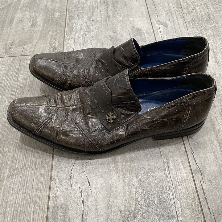 Mark Nason 67524 Rock Lives Black Slip On Shoes Made In Italy Men Sz 9.5