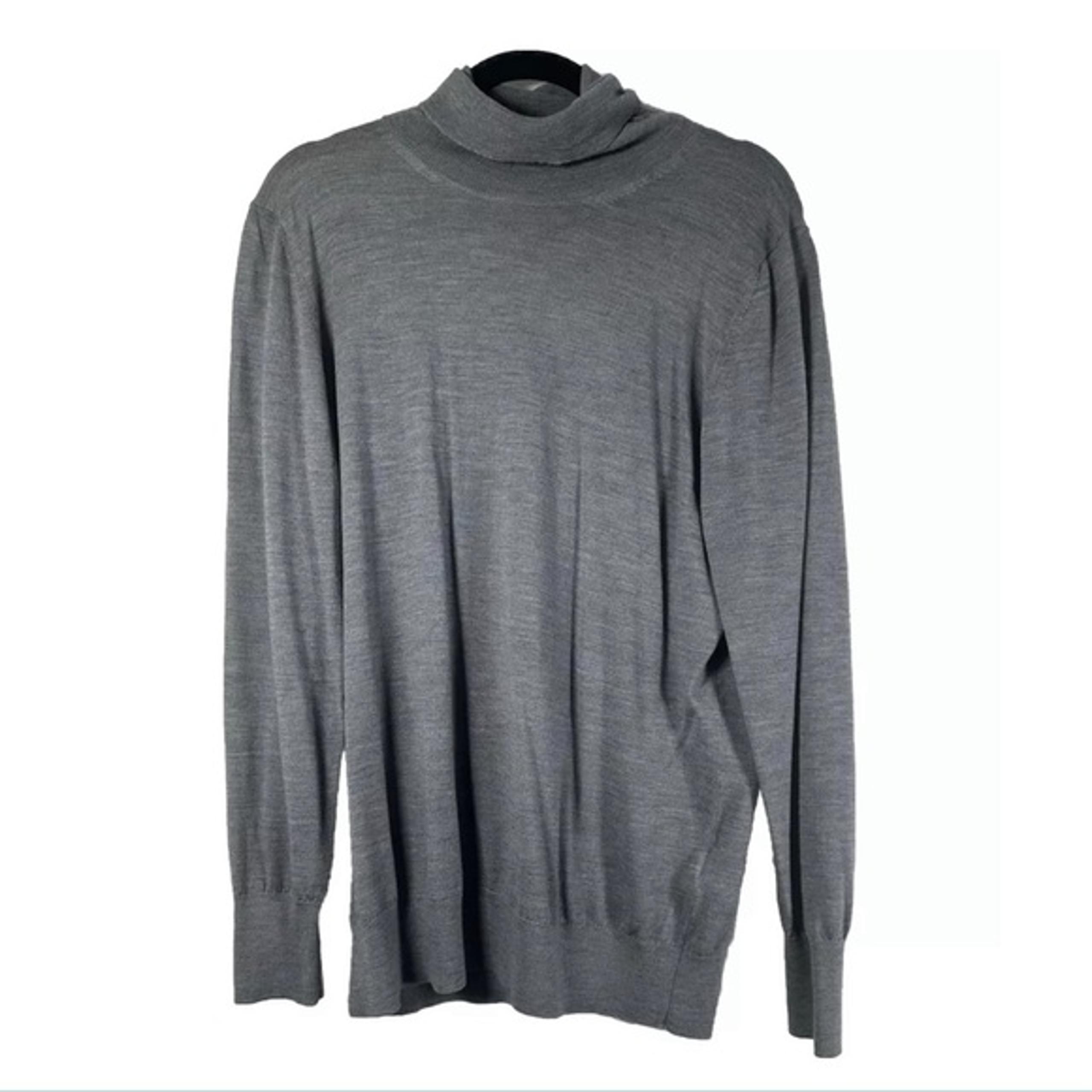 Banana Republic Gray Turtleneck Sweater Size: XL 100% Merino Wool Lightweight