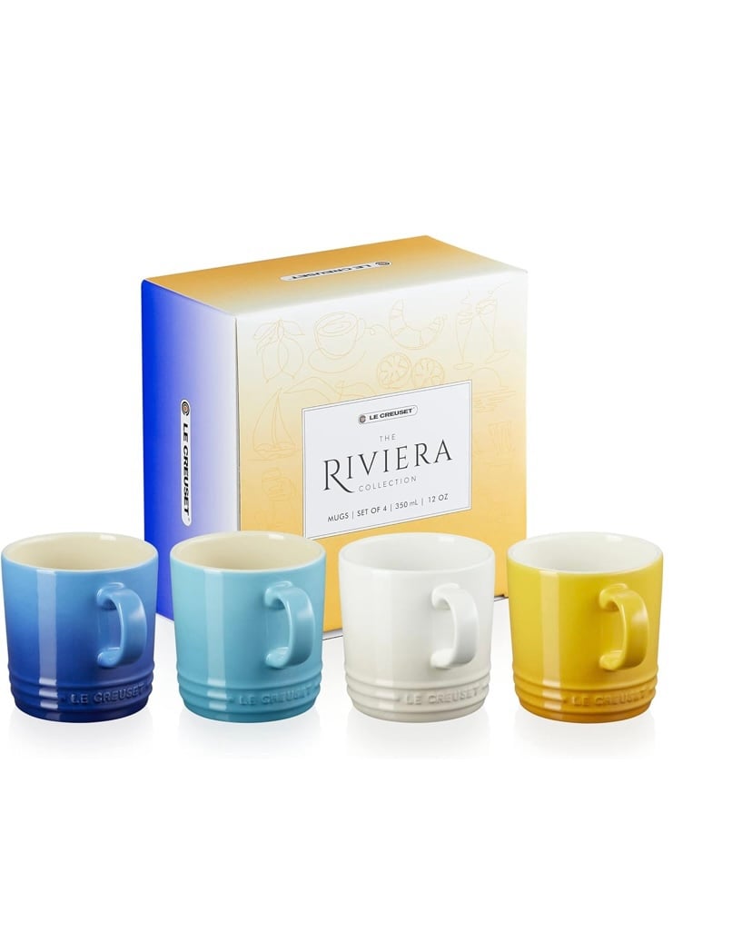 Le Creuset ❤️set of 4 Riviera Collection 12 OZ/350 Mugs Brand new in box