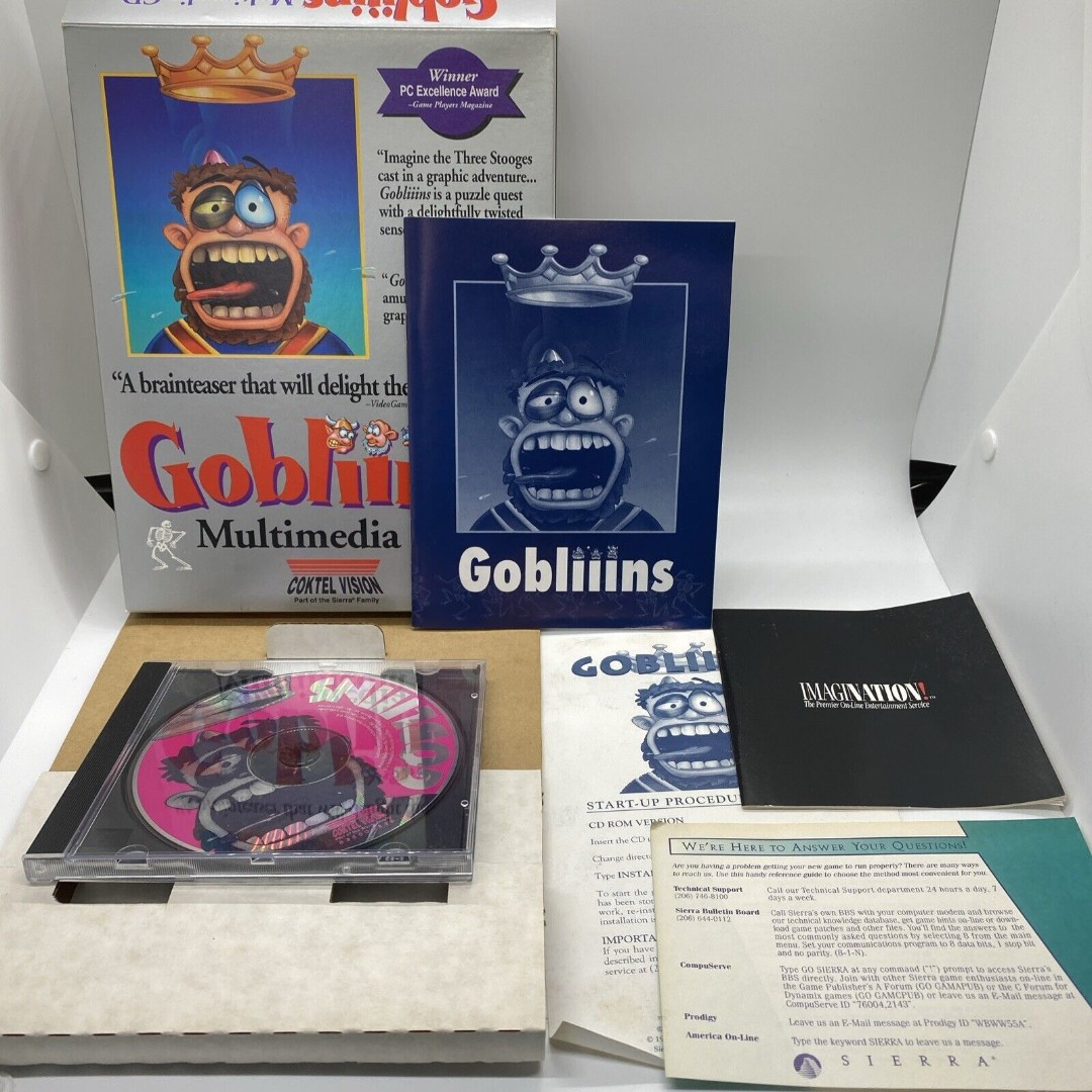 Gobliiins (PC CD-ROM Game) - In Retail Big Box! - Coktel Vision - Sierra