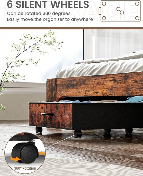 Under Bed Storage with Wheels brj78