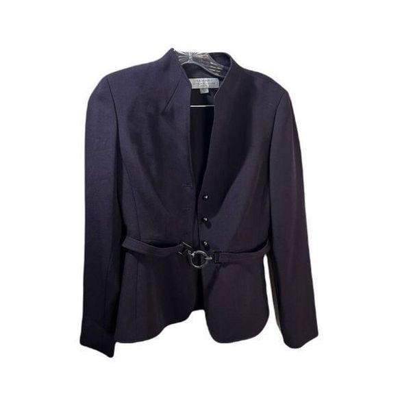 Tahari Arthur S.Levine Petite Belted Blazer 4P NEW