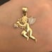 14K Gold Cupid pendant