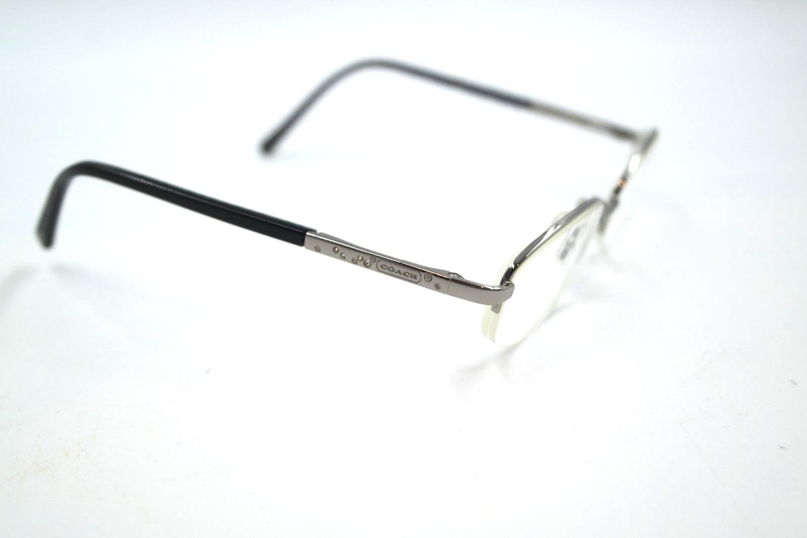 Coach Faye Half Rim Eyeglasses 118 51-18-135 Gunmetal Monogram