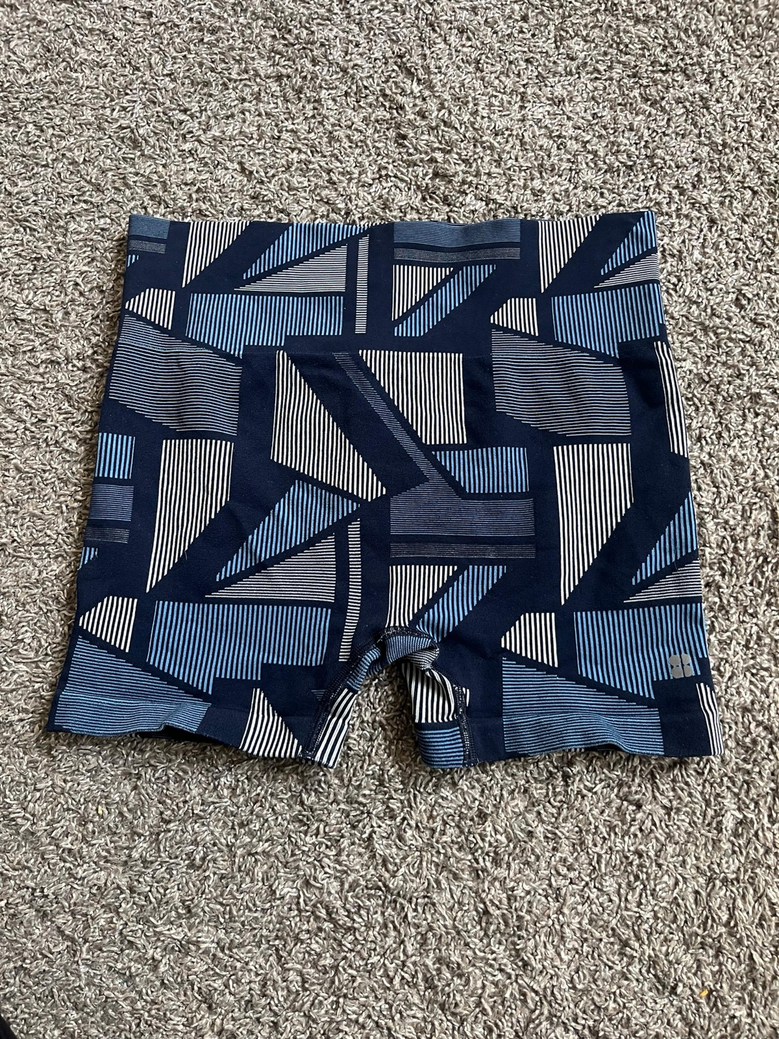Sweaty Betty Seamless Patterned Biker Shorts RARE NAUTICAL PRINT