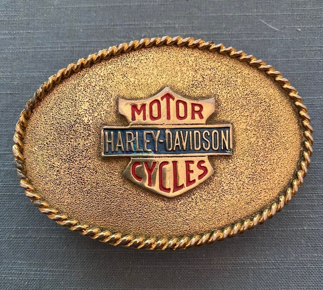 Harley Davidson GOLD GILDED belt Buckle