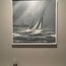 Sea Sailboat Lighthouse Original Oil Painting By Gene Arnett Seascape Framed VTG