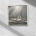 Sea Sailboat Lighthouse Original Oil Painting By Gene Arnett Seascape Framed VTG