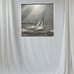 Sea Sailboat Lighthouse Original Oil Painting By Gene Arnett Seascape Framed VTG