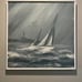 Sea Sailboat Lighthouse Original Oil Painting By Gene Arnett Seascape Framed VTG