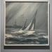Sea Sailboat Lighthouse Original Oil Painting By Gene Arnett Seascape Framed VTG