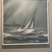 Sea Sailboat Lighthouse Original Oil Painting By Gene Arnett Seascape Framed VTG