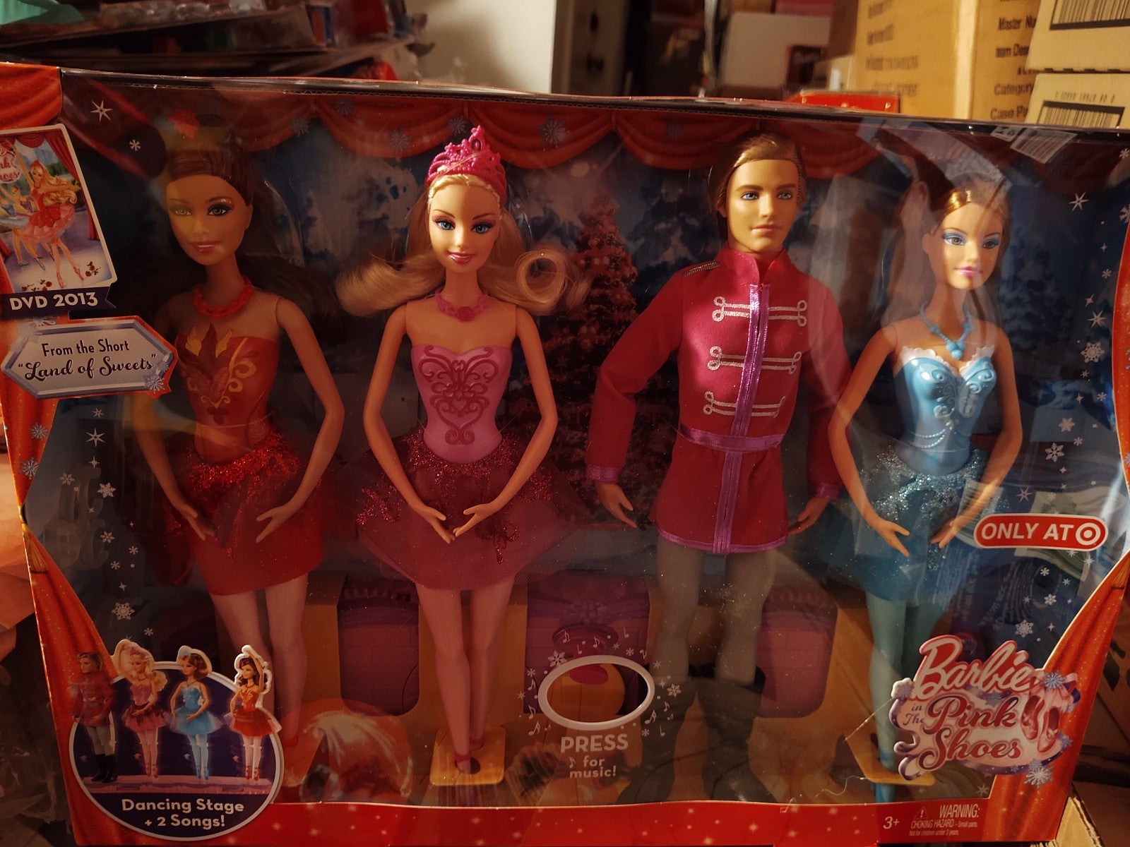 2013 Barbie & Ken in The Pink Shoes Ballet Dance Doll Set Of 4