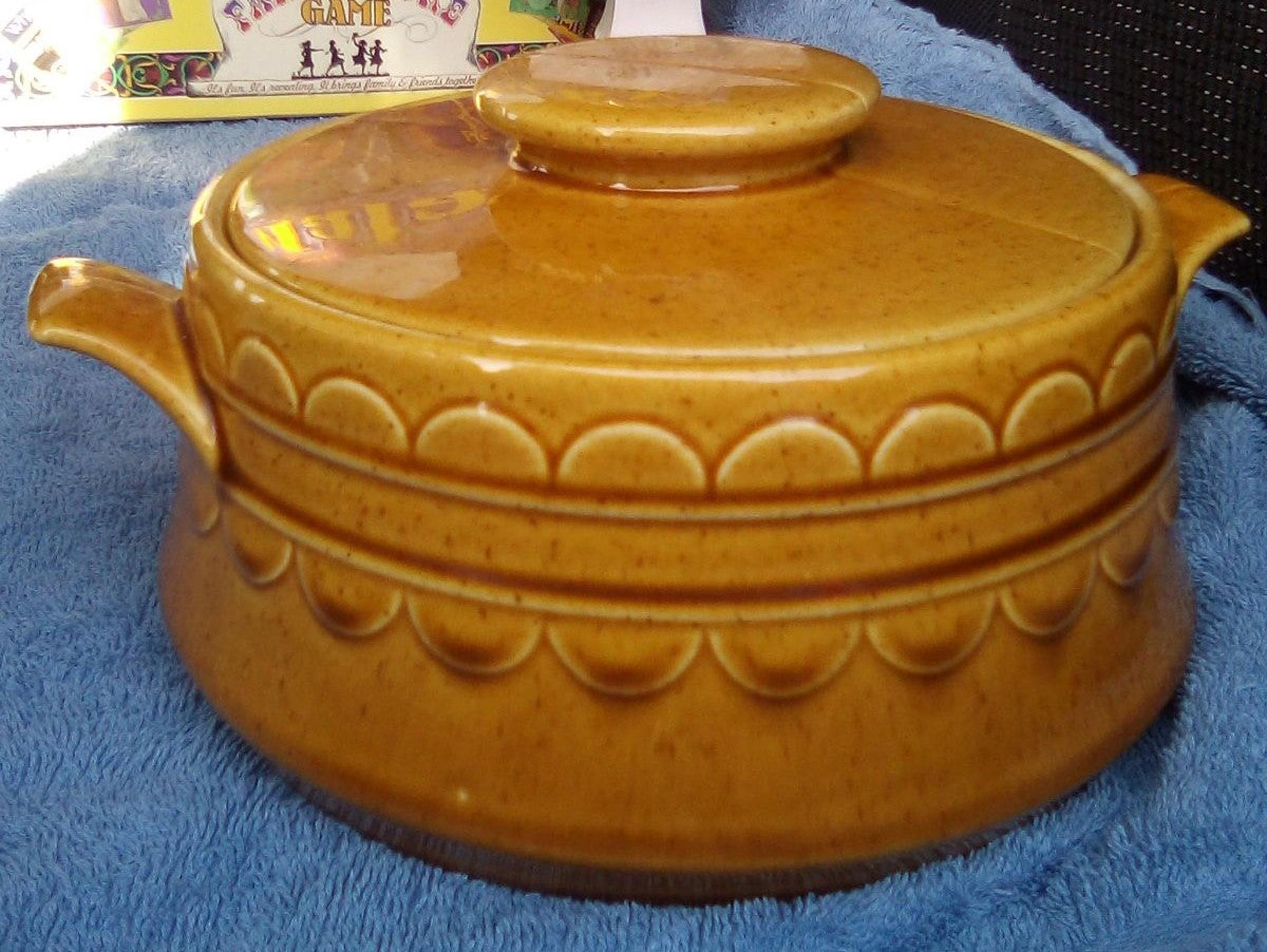 Mid Century Mustard Yellow Lid Ovenware