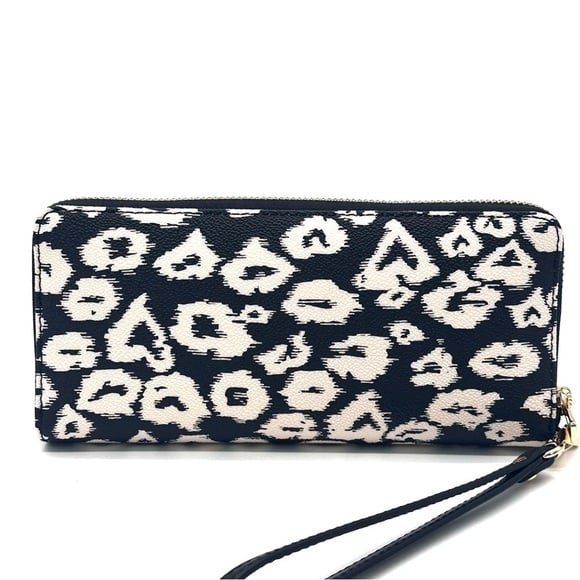 Michael Kors Large Continental Wallet Wristlet Black Multi