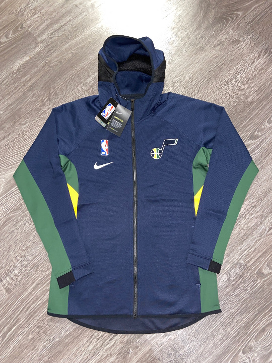 Nike Utah Jazz Showtime Therma Flex Warm-Up Full-Zip Hoodie Mens M AT8500-419