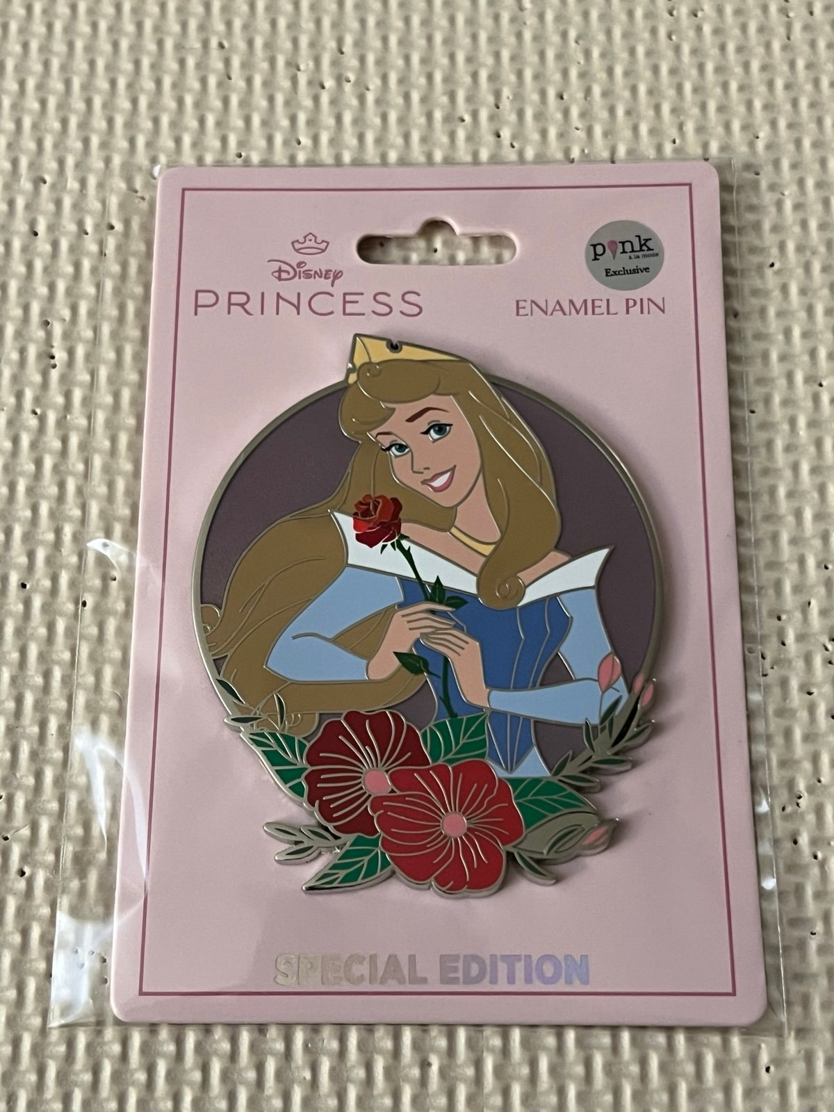 Sleeping beauty Aurora floral series PALM pin