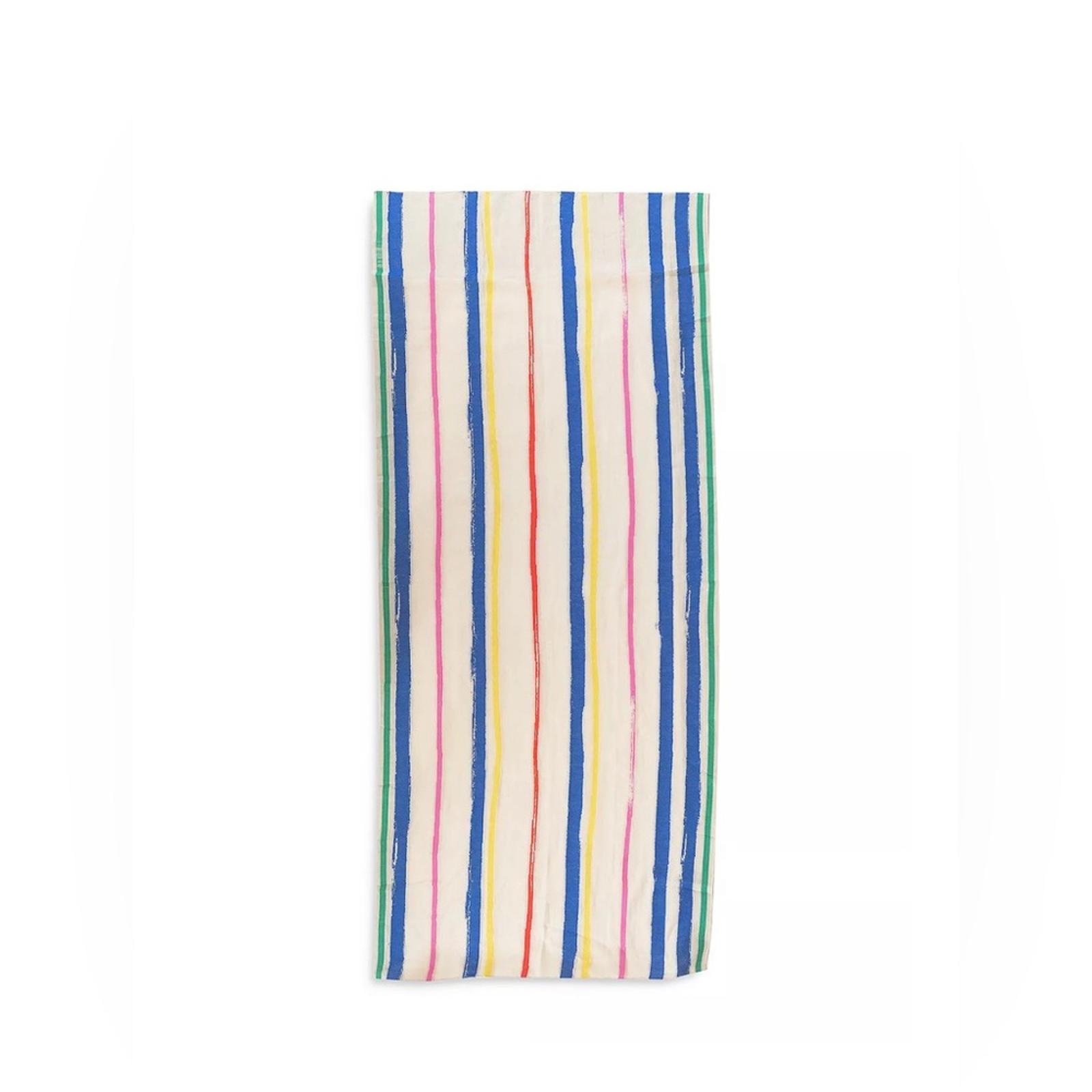 NEW Kerri Rosenthal Sarong Nomad Blanket Stripe in Ecru One Size New w/Tag 128