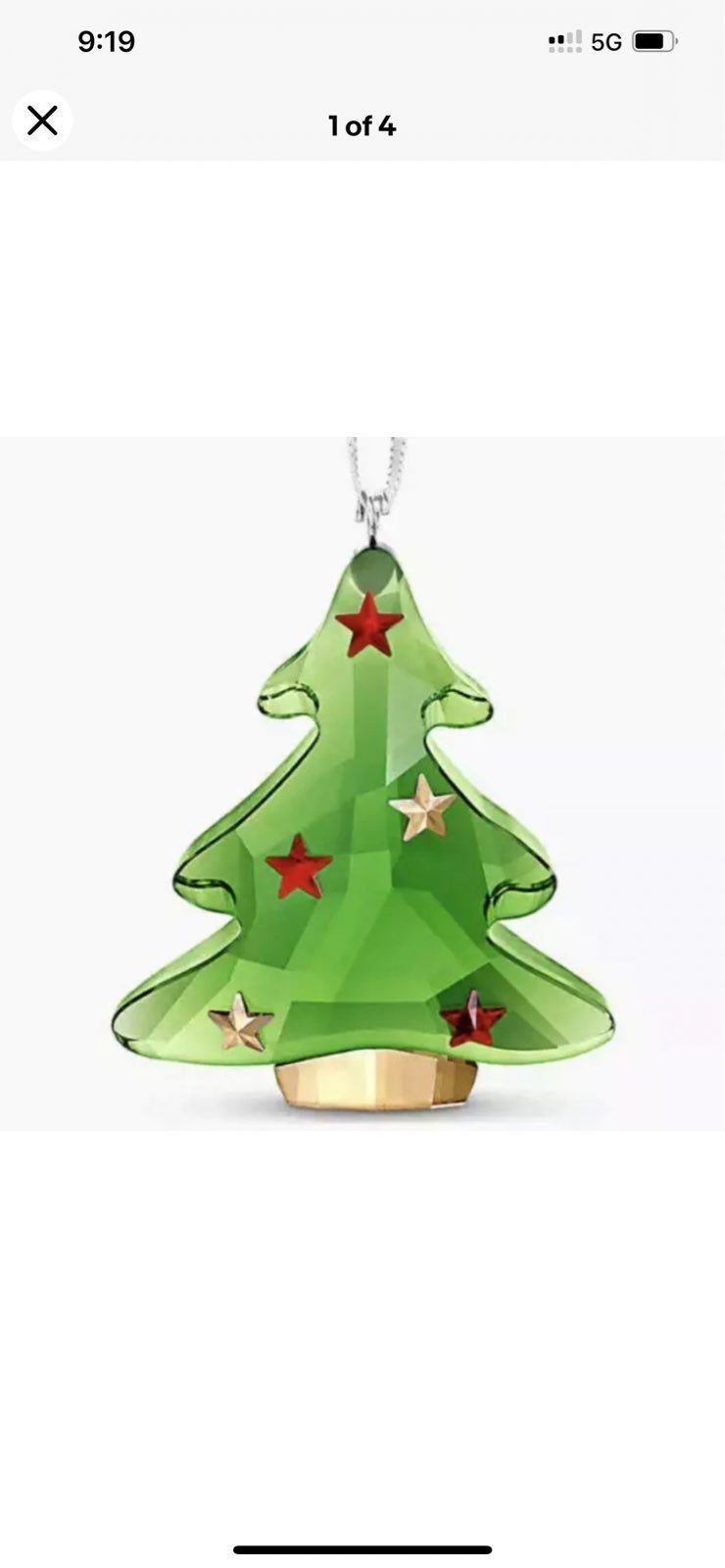 NIB Swarovski Christmas Tree Crystal Ornament Limited 2020 Edition #5544526